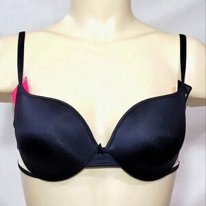 34C Maidenform 6660 Self Expressions Push Up and In UW Bra‎ Black NWT